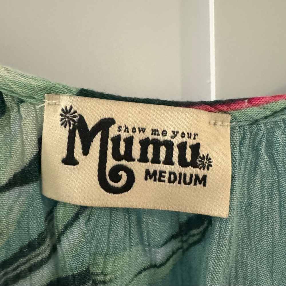 Show Me Your Mumu‎ Off the Shoulder Cold Shoulder Hawaiian Flowy Crop Top Medium - Picture 5 of 7